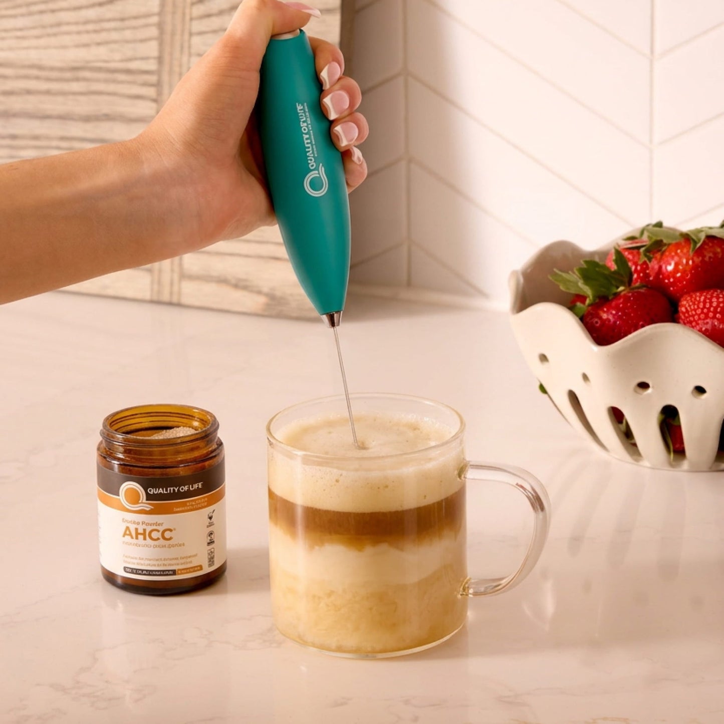 AHCC® - Kinoko® Powder + Free Frother QUALITY OF LIFE