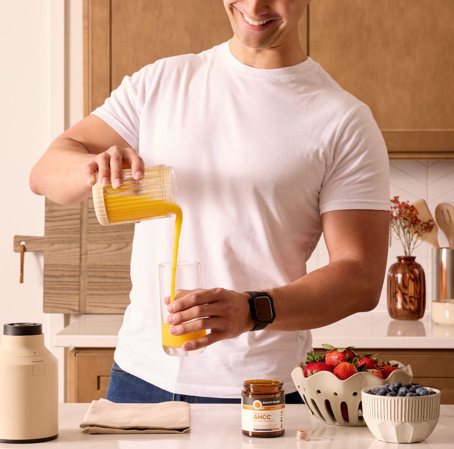 AHCC® - Kinoko® Powder + Free Frother QUALITY OF LIFE